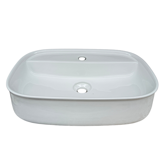 Imagen de Bacha RHAYPIC ovalada 55x39x19,53cm. 1 Ag.blanco brillante 9724A