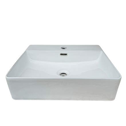 Imagen de Bacha RHAYPIC rectangular 50x42x13cm. 1 Ag.blanco brillante 9554