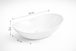 Imagen de Bacha RHAYPIC ovalada 52x32x16cm. blanco brillante 9497B