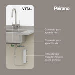 Imagen de Monocomando PEIRANO black Vita cocina para agua filtrada 22-178N
