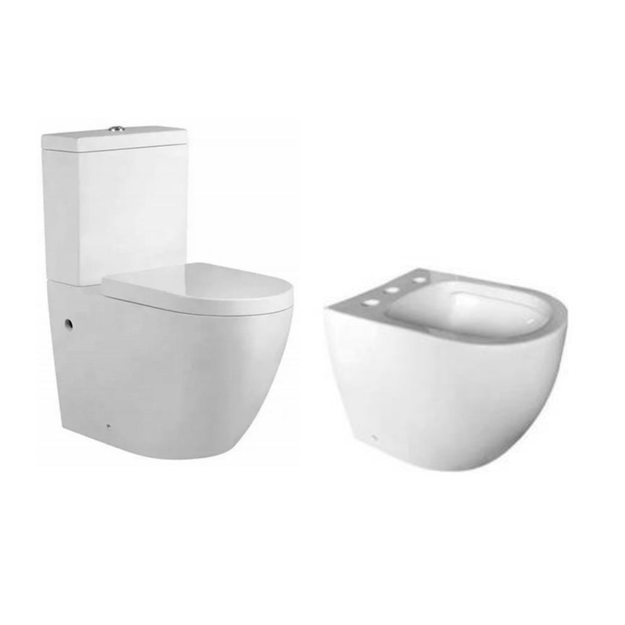 Imagen de Juego baño RHAYPIC Orvieto inodoro lgo.+depósito+asiento+bidet 3Ag