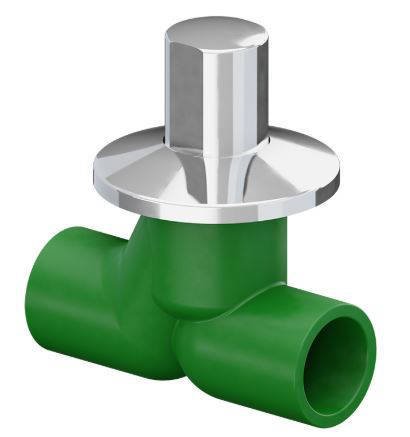 Imagen de Llave de paso Fusión Agua TIGRE HH 25 cromada 22328964