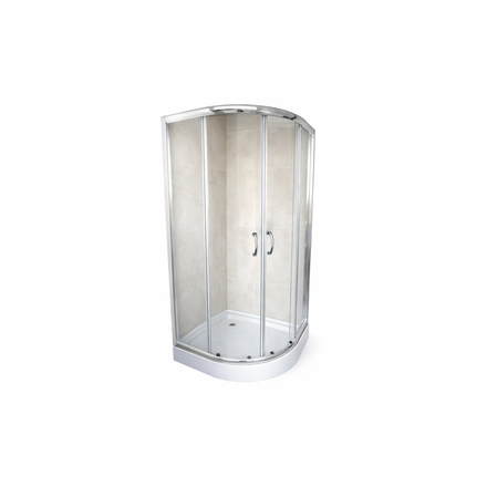 Imagen de Box de ducha semicirc.c/recept AQUA SWIM 90x90 x195cm Cr Br 60029