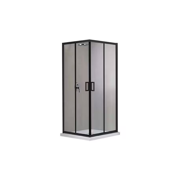 Imagen de Box de ducha c/recept AQUA SWIM 80x80 x195cm alum NEGRO bri 6008B