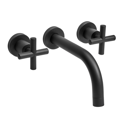Imagen de Grifería PEIRANO Black Velvet lavatorio pared emb. 62-190
