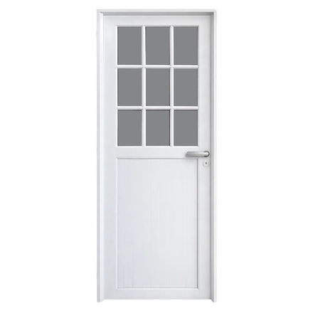 Imagen de Puerta aluminio blanco 80cm m304 rev.dob.pes. vid.tte.4mm izq.