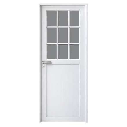 Imagen de Puerta aluminio blanco 80cm m304 rev.dob.pes. vid.tte.4mm der.