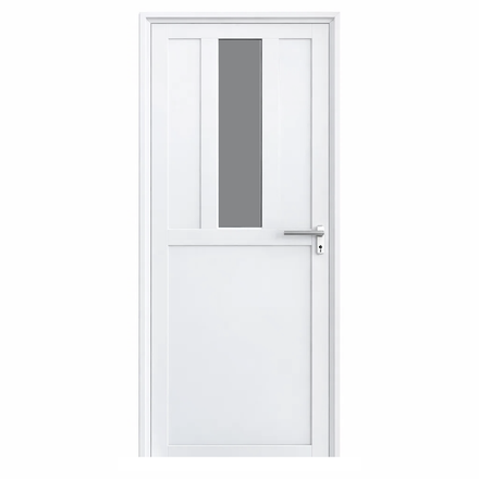 Imagen de Puerta aluminio blanco 80cm m319 36mm.rev.dob.pes.vid.tte.4mm izq