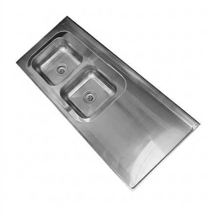 Imagen de Mesada 140cm JOHNSON ac.430 c/resp.sin aguj.c/pilet.dob cc-37 i