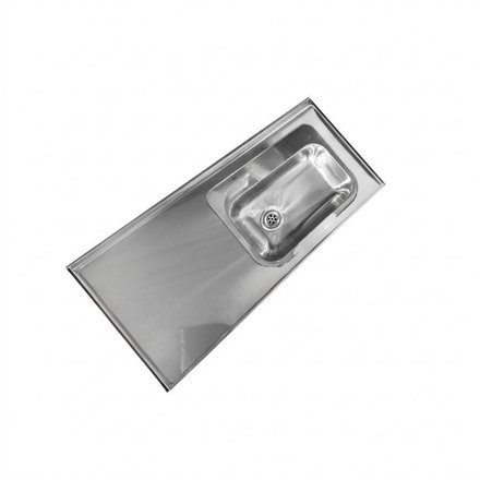 Imagen de Mesada 120cm JOHNSON ac.430 c/resp.sin aguj.c/pilet.sim zz-52 d