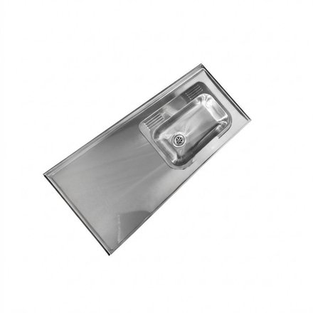 Imagen de Mesada 140cm JOHNSON ac.304 c/resp.sin aguj.c/pileta sim z-52 d