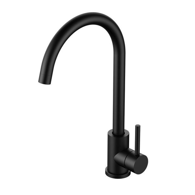 Imagen de Monocomando FV Inox One negro mate mesada cocina 0411.04/I1-NG