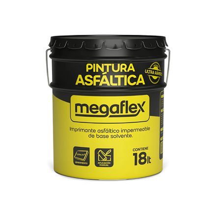 Imagen de Pintura asfáltica secado rapido MEGAFLEX 18 lt.