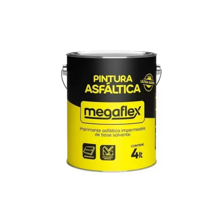 Imagen de Pintura asfáltica secado rapido MEGAFLEX _4 lt.