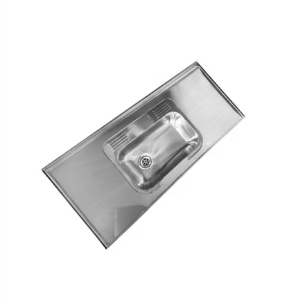 Imagen de Mesada 180cm JOHNSON ac.304 c/resp.sin aguj.c/pileta sim z-52 c