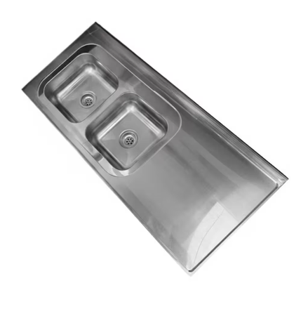 Imagen de Mesada 120cm JOHNSON ac.430 c/resp,sin aguj,c/p.dob cc-28"i"