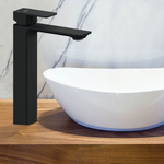 Imagen de Monocomando PEIRANO Soria black lavatorio alto 61-192