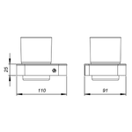 Imagen de Porta cepillo FV Inox One 0169/I1-BB Brushed Brass