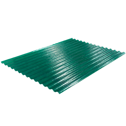 Imagen de Chapa sinusoidal Traslúcida Verde 1.10 mt 3.00 mt