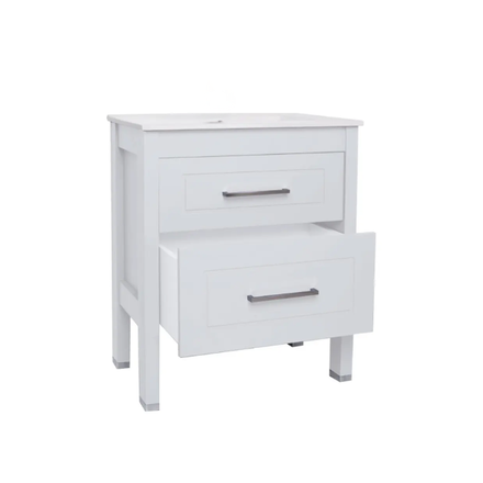 Imagen de Vanitory CAMPI Jazz blanco 70 cm con mesada loza recta  3 Ag