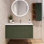 Imagen de Vanitory colgante SCHNEIDER Glam PVC Salvia 80cm - mesa losa 3 ag