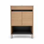 Imagen de Vanitory con patas ESSENZA Nivor Moka 60 cm con mesada losa 3 ag