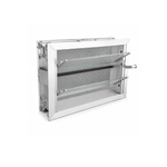 Imagen de Aireador aluminio blanco 40x25 reja mosquitero vidrio traslúcido