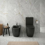 Imagen de Inodoro largo PEIRANO Stone Black con asiento