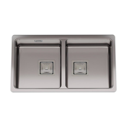 Imagen de Pileta JOHNSON acero 304 doble Q76 A (77,5x43,5x17,5)
