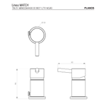 Imagen de Monocomando bidet lluvia ANDEZ Match cromo 706.19