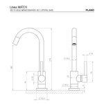 Imagen de Monocomando lavatorio lateral bajo ANDEZ Match Negro 185.19