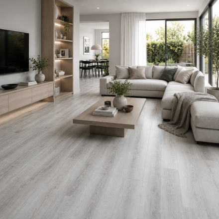 Imagen de Caja 10 piezas piso SPC HOLZBÖDEN 184x1220mm Gris