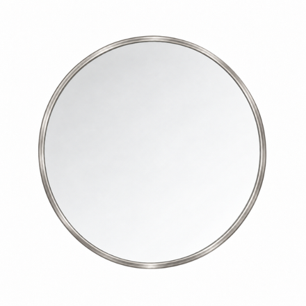 Imagen de Espejo MAJA redondo 50cm. marco pvc simil hierro plateado