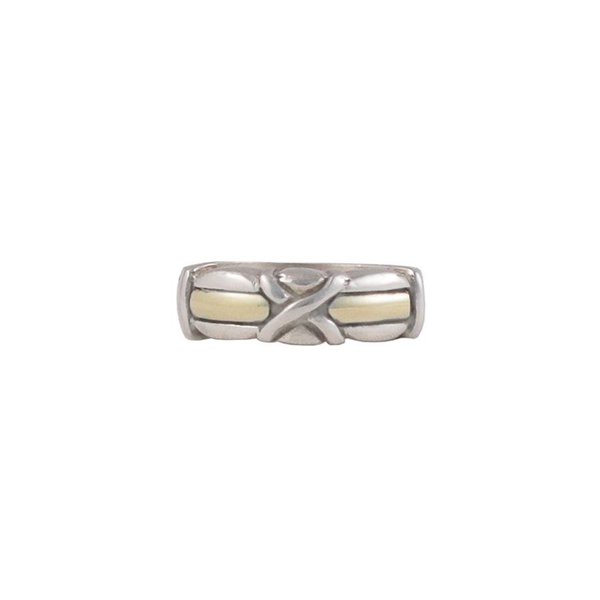 Imagen de Anillo Aspa Plata y Oro