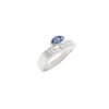 Imagen de Anillo Hoja con Zafiro Azul Navette