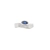 Imagen de Anillo Hoja con Zafiro Azul Navette