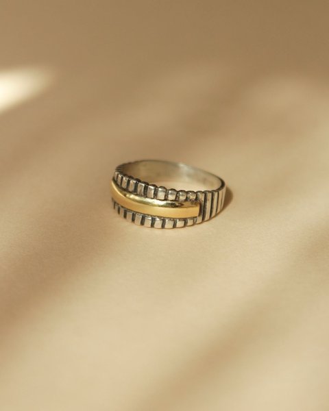 Imagen de Anillo Faja Plata y Oro
