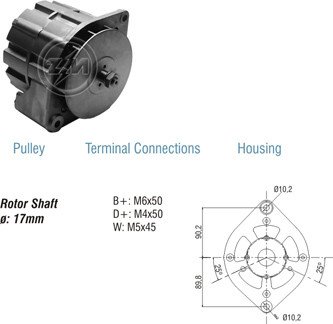 Imagen de ALTERNADOR 24V 45AMP SCANIA 111/112/113/CASE
