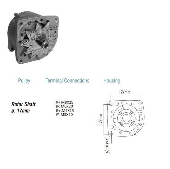 Imagen de ALTERNADOR SCANIA 3 ANCLAJES 24V 65AMP