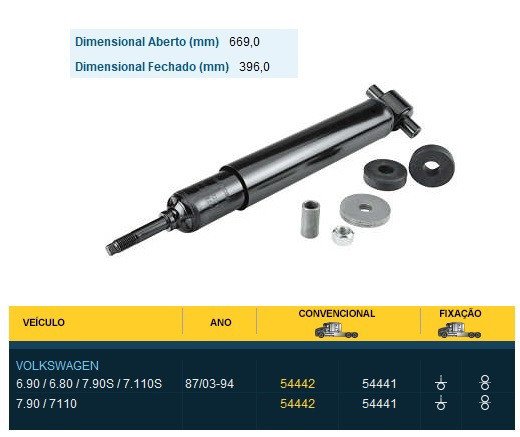 Imagen de PAR AMORTIGUADORES DELANTEROS VOLKSWAGEN CAMION 6.90/7110