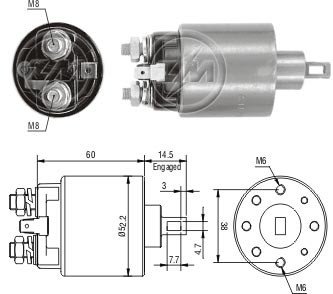 Imagen de AUT ARRANQUE HITACHI/NISSAN D21/SUBARU JUSTY
