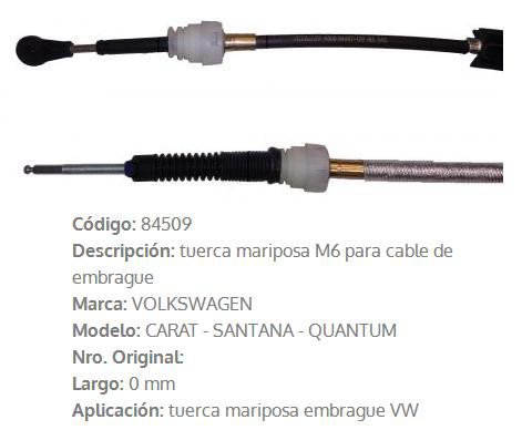 Imagen de MARIPOSA PARA CABLE EMBRAGUE VW FUSCA/BRASILIA/KOMBI