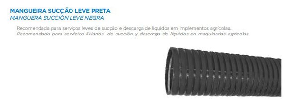 Imagen de ROLLO 50MTS MANGUERA SUCCION LIVIANA NEGRA 2.1/2" P/5,1MM