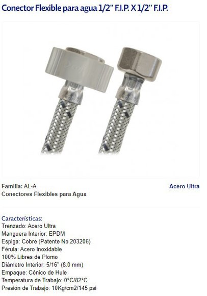 Imagen de COLILLA 1/2" HEMBRA/HEMBRA 40CM