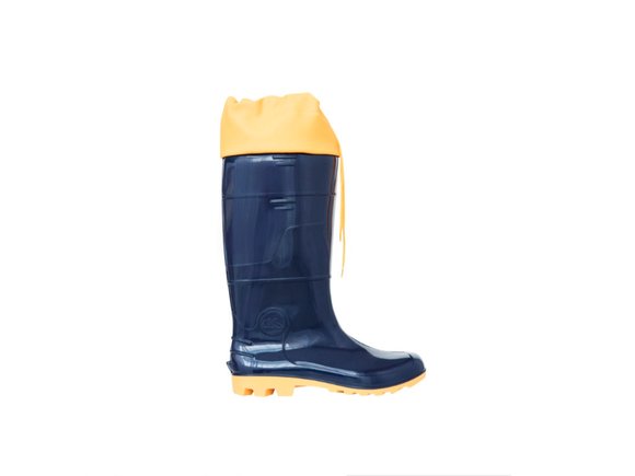 Imagen de BOTA PVC C/POLAINA CAÑA 33CM C/FORRO AZUL Y AMARILLO N°42