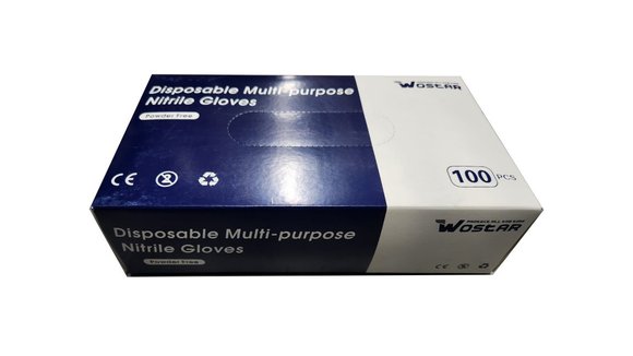 Imagen de CAJA DE 100 GUANTES TALLE S DESECHABLES AZULES DE NITRILO