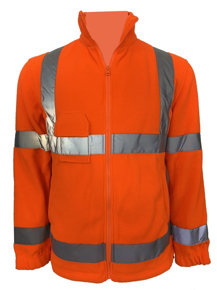 Imagen de CAMPERA POLAR NARANJA C/REFLECTIVO TALLE M
