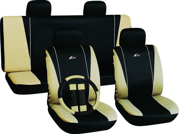 Imagen de KIT JUEGO DE FUNDAS CUBRE ASIENTO + CUBRE VOLANTE