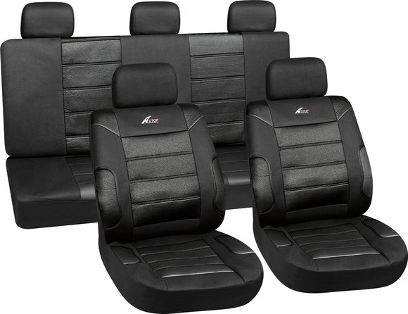 Imagen de JUEGO DE FUNDAS CUBRE ASIENTO COLOR NEGRO (NO ECO CUERO)