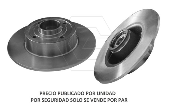 Imagen de DISCO DE FRENO TRASERO RENAULT CLIO 3 1.2 16V/1.5DCI 2005-